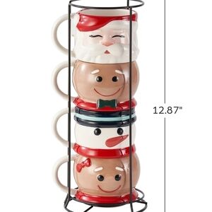 Holiday Character Mug Set with Stand